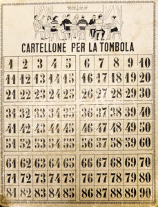 cartellone per la tombola