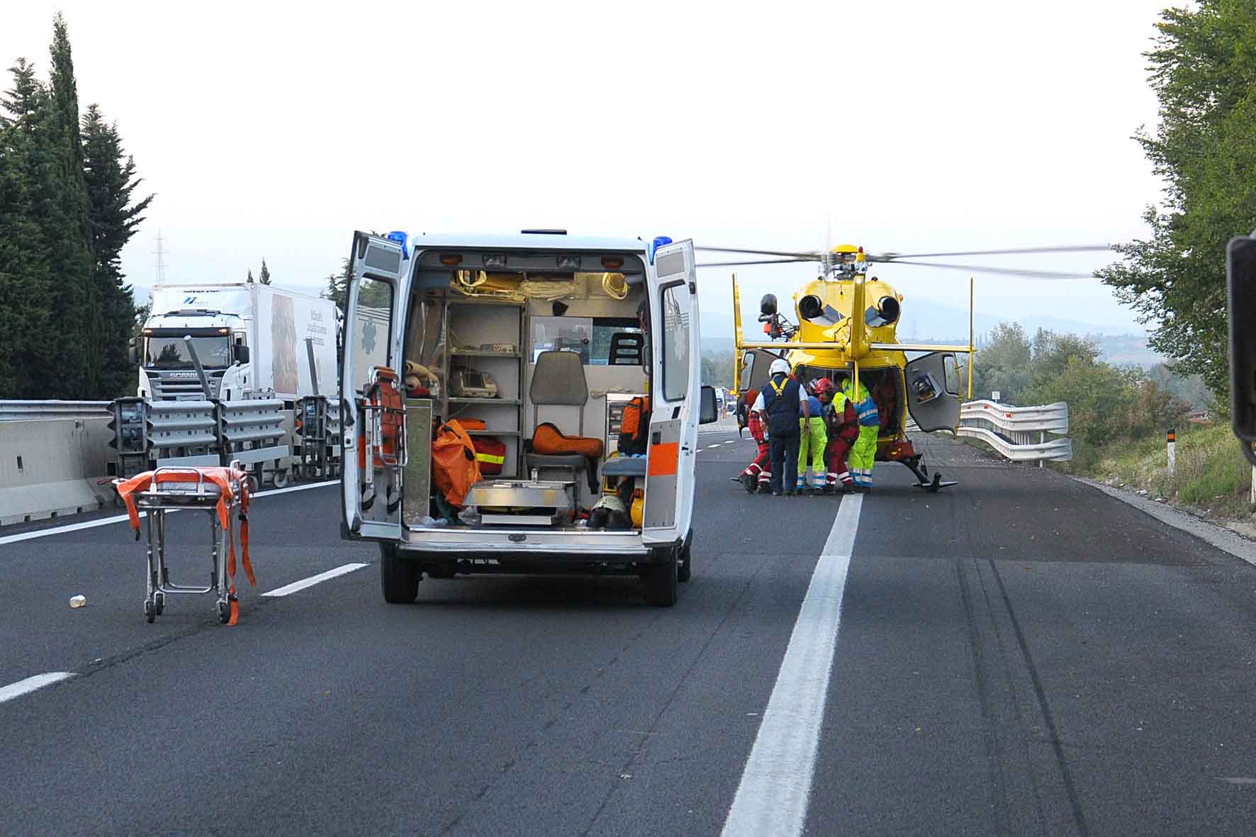Arezzo 23-09-09 Morto incidente A1