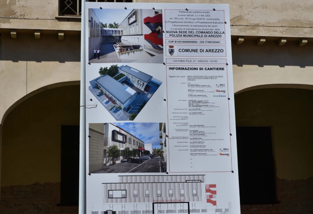 Area di via Fabio Filzi nel quartiere Saione ad Arezzo