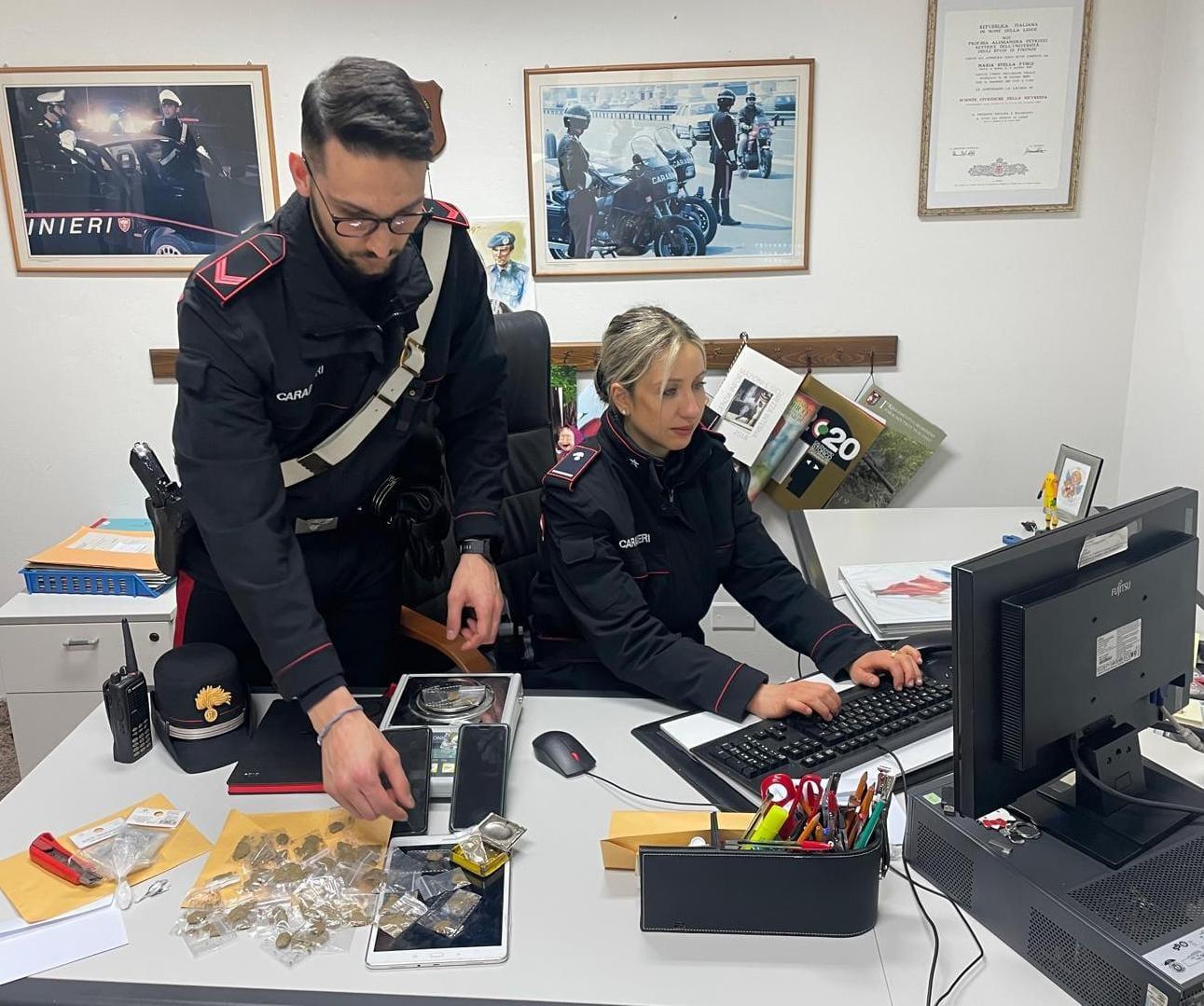 Operazione antidroga e denuncia per truffa online: Carabinieri nel contrasto ai reati nel weekend