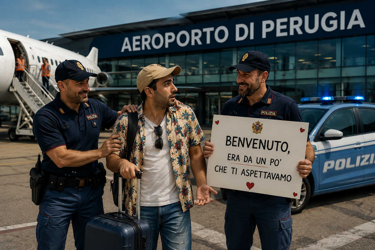scappa all8217estero per evitare il carcere ma si prenota il volo per perugia ad aspettarlo trova la squadra mobile invece dei parenti da Lortica.it scappa all8217estero per evitare il carcere ma si prenota il volo per perugia ad aspettarlo trova la squadra mobile invece dei parenti