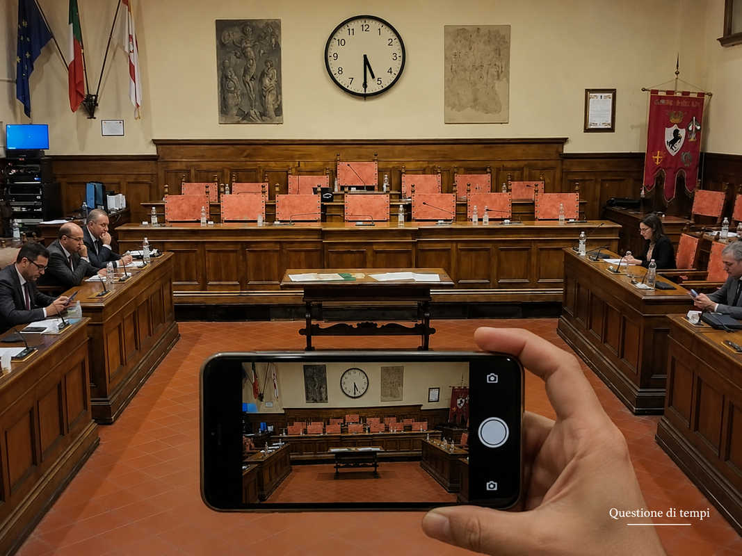 Ceccarelli fotografa la fuga, la maggioranza gli mostra l’orologio