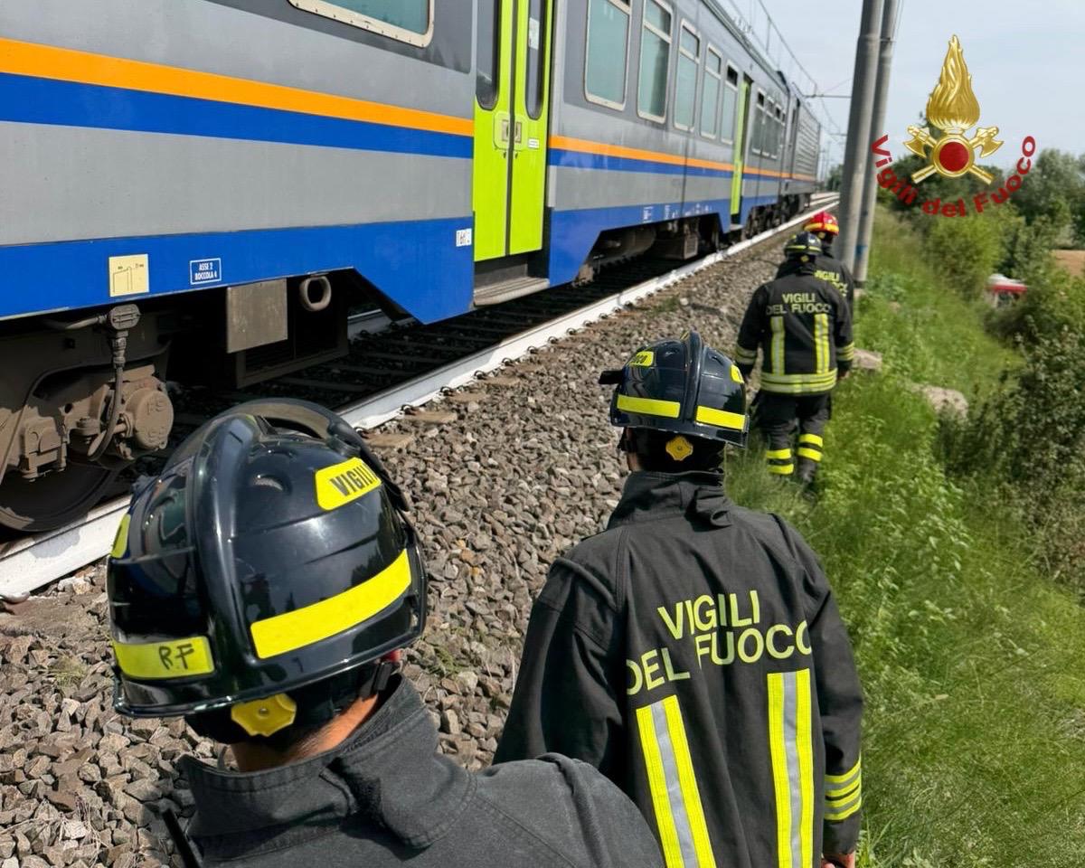Treno piantato a Rigutino