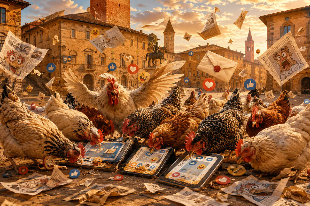 pollaio-della-visibilita-social-arezzo Il pollaio della visibilità tra articoli, commenti, meme, fake news e querele.