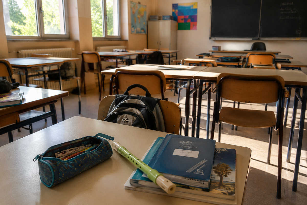 Arezzo scuola studenti anno scolastico 2026 Aula scolastica ad Arezzo per l'avvio dell'anno scolastico 2026/27