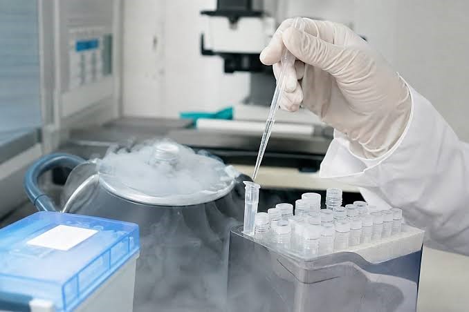 Laboratorio per la crioconservazione di campioni biologici, immagine a corredo della legge toscana sul social freezing