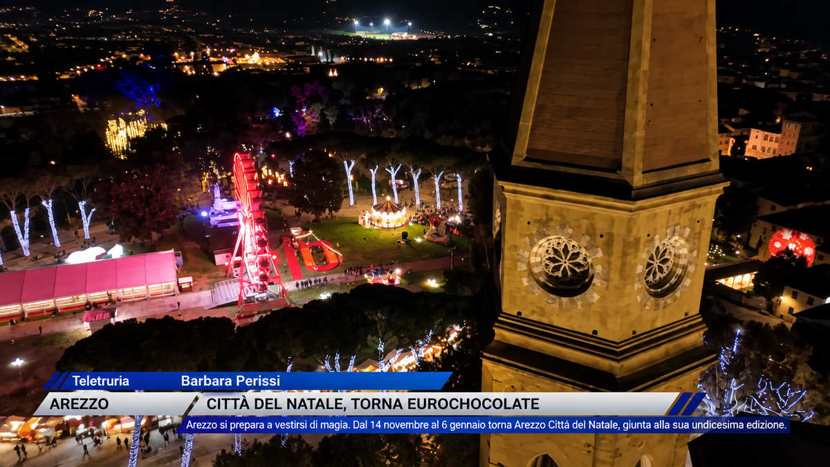 arezzo-citta-natale-teletruria-commenti Servizio di Teletruria su Arezzo Città del Natale con il Prato illuminato