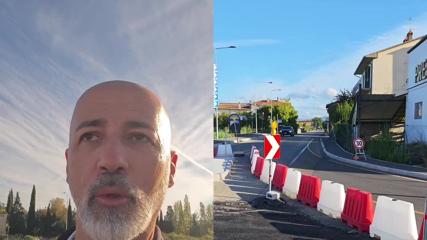 gamurrini-rotatoria-buonconte Gianfrancesco Gamurrini e la rotatoria di via Buonconte da Montefeltro, in due fotogrammi del suo video