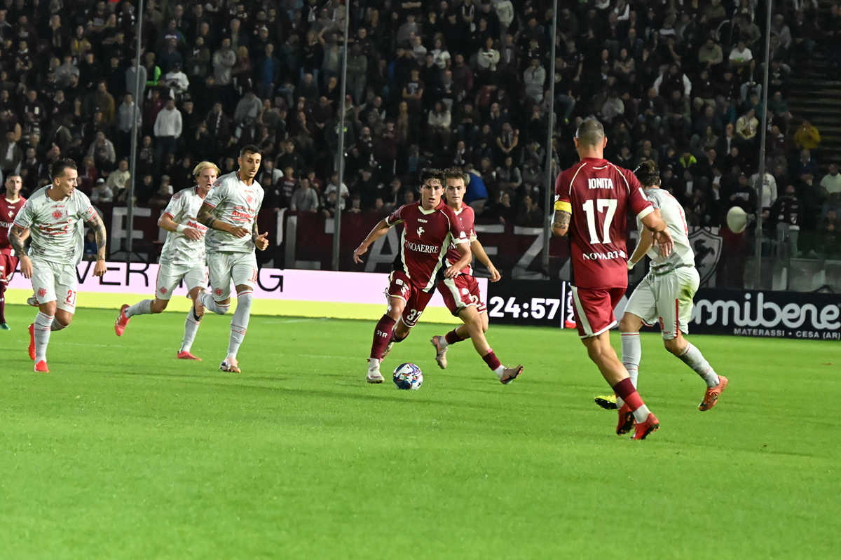 Un momento della partita Arezzo-Cremonese del 10 ottobre 2026, terminata 0-0.