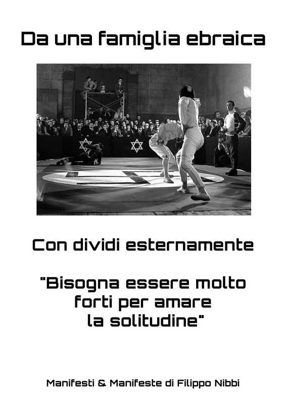 Manifesto “Da una famiglia ebraica” di Filippo Nibbi