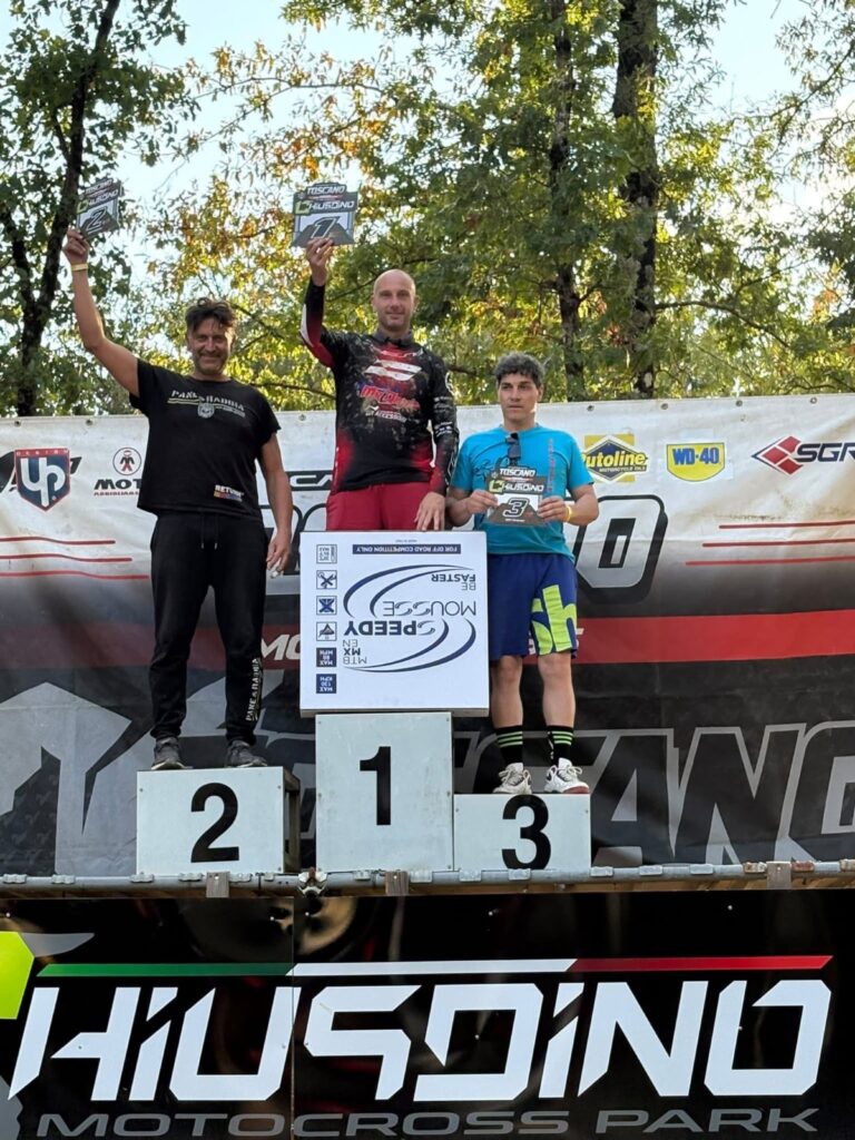 Podio del Campionato Toscano Motocross a Chiusdino