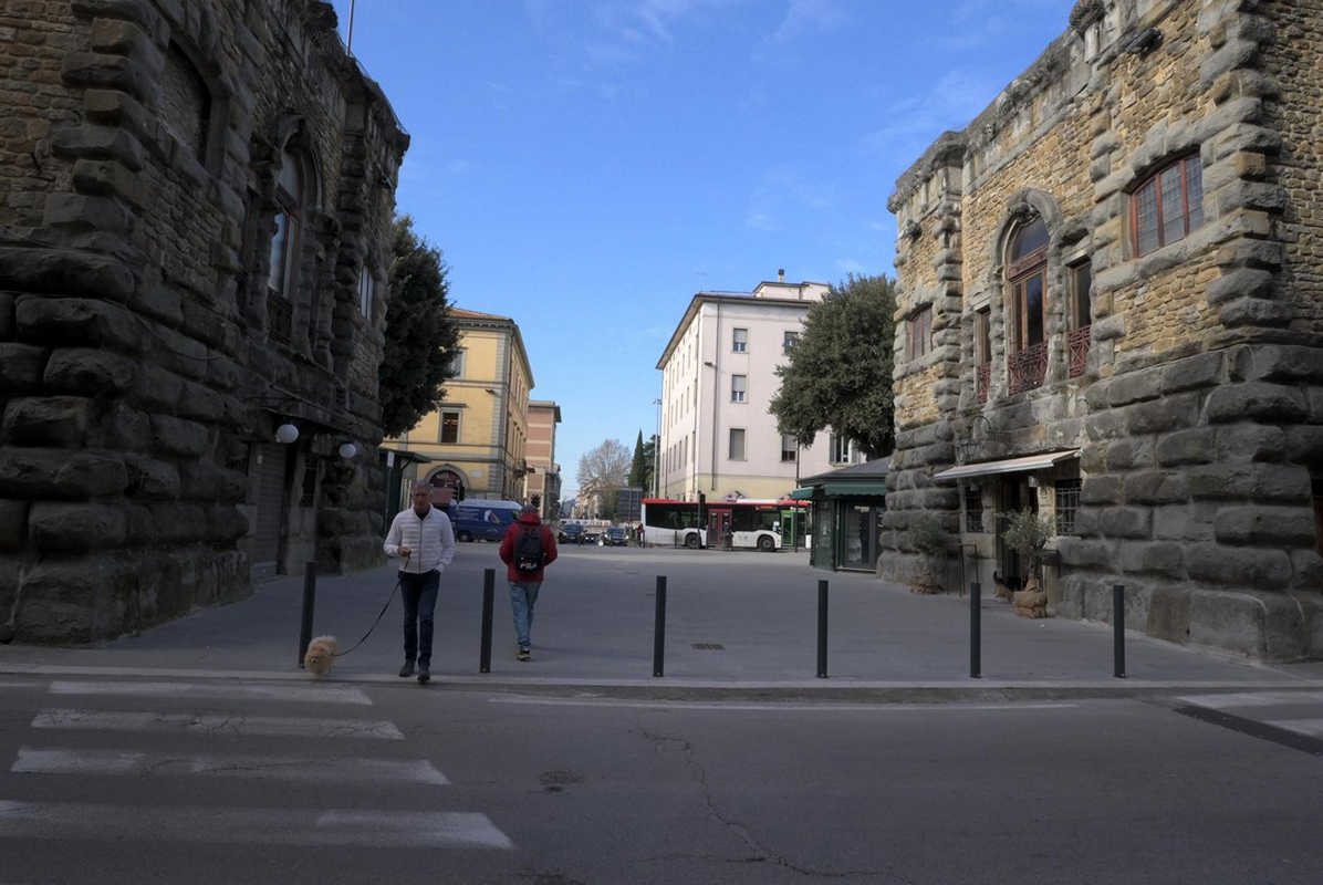 Bastioni di Santo Spirito e zona stazione ad Arezzo