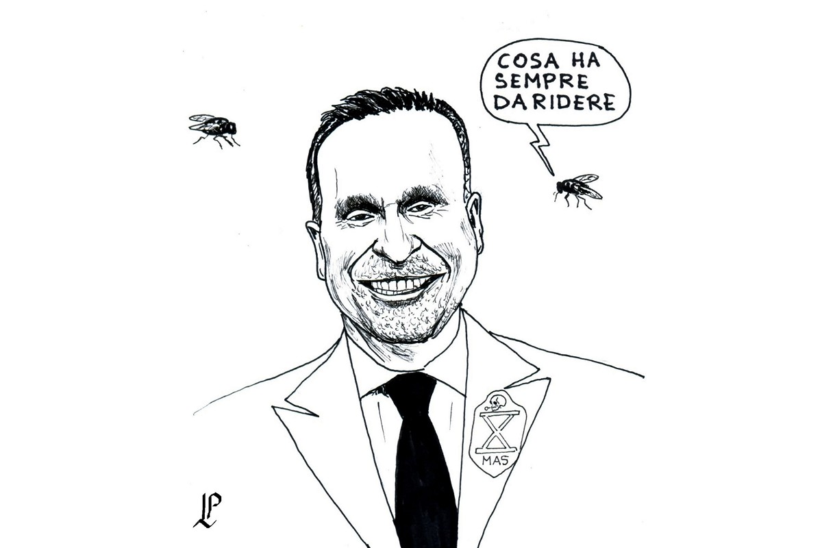 Caricatura di Cristiano Romani realizzata da Lambardi per L’Ortica