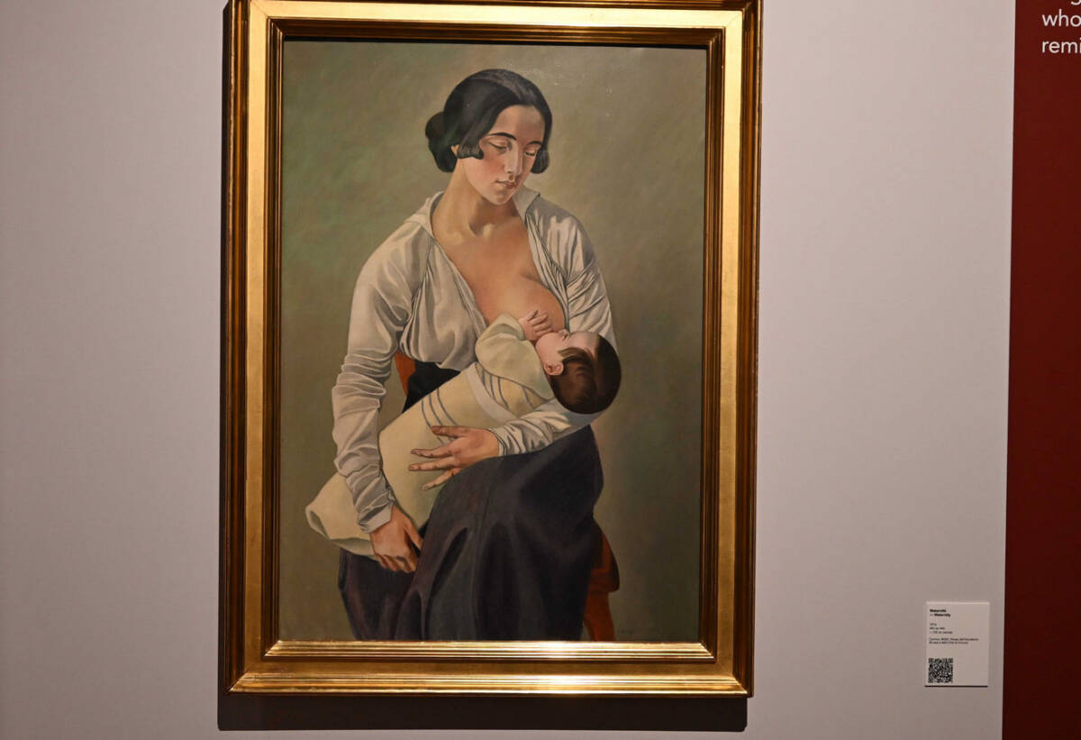 Ritratto femminile esposto alla mostra Gino Severini a Cortona