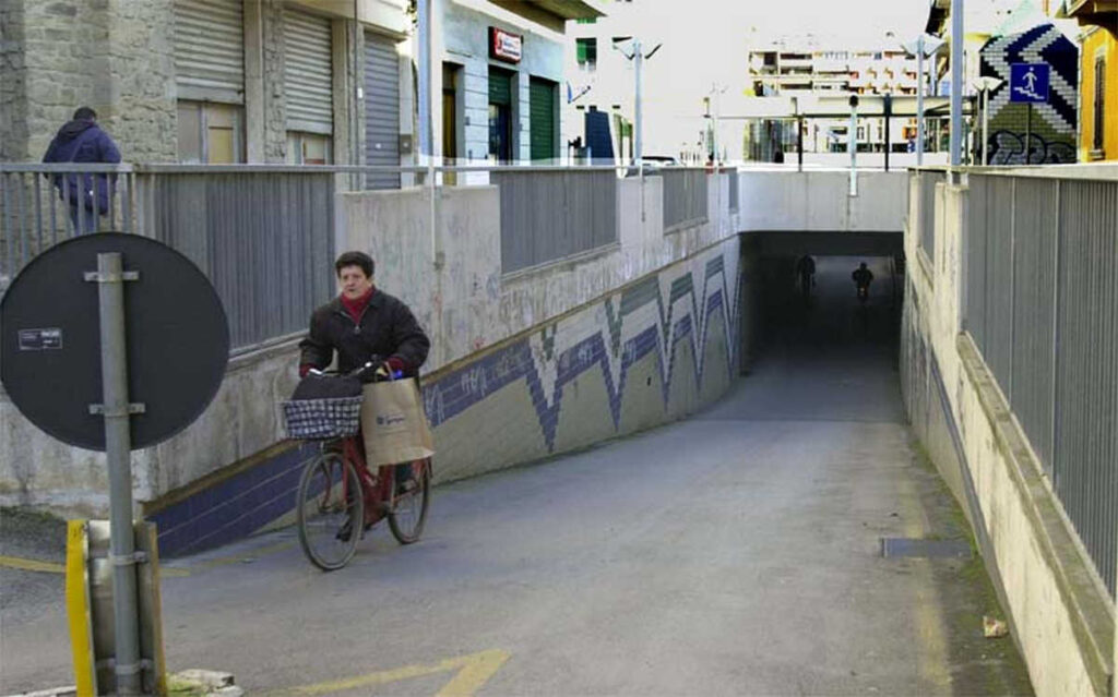 Sottopasso di via Trasimeno ad Arezzo nel 2000