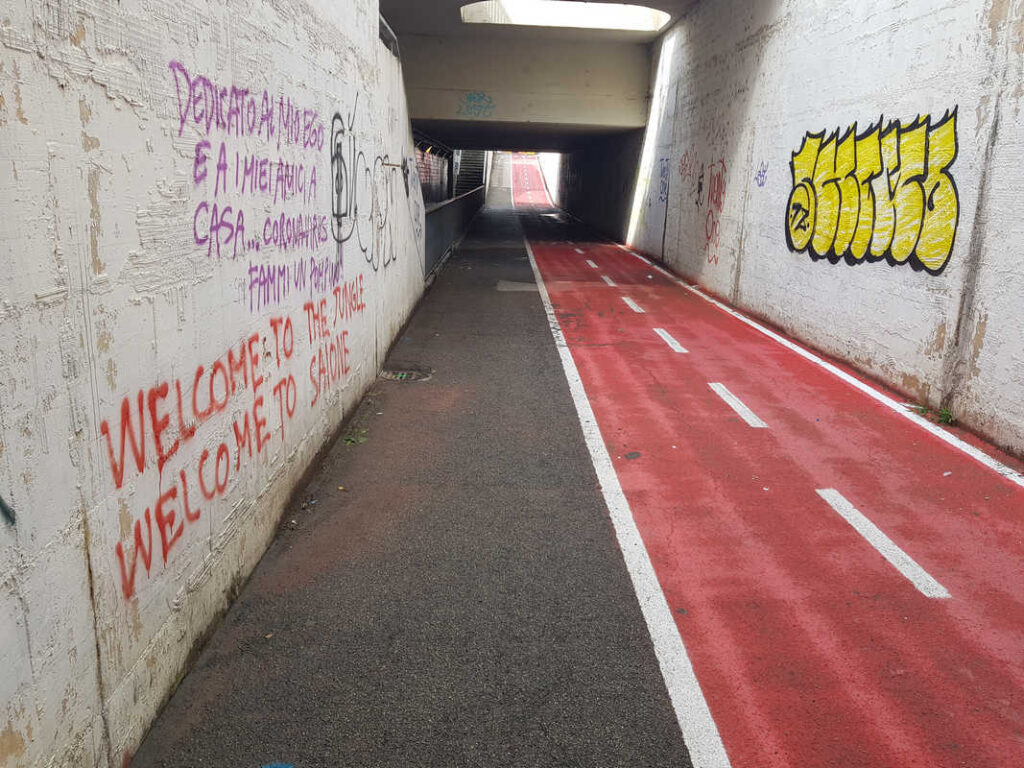 Sottopasso di via Trasimeno ad Arezzo nel 2022